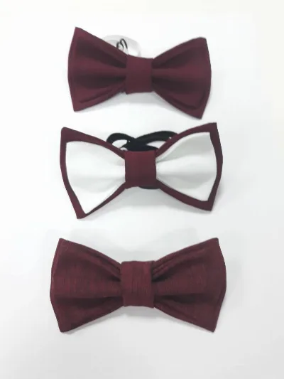 Boys' Burgundy Bow Tie #1