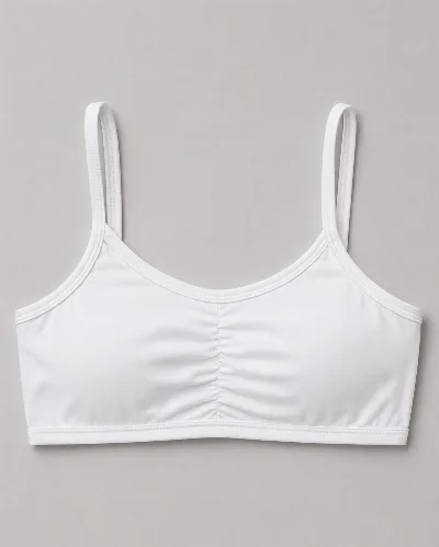 Girls' Tank Top 4408 White by Baykar