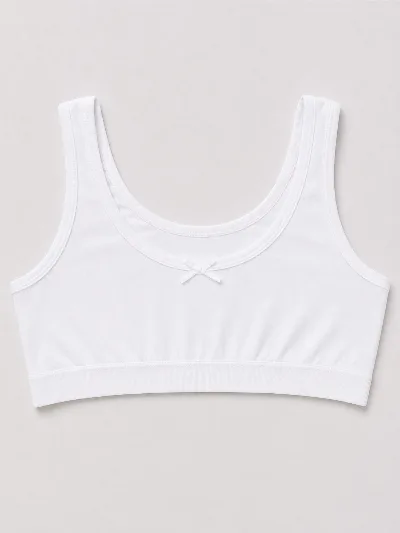 Girls' White Tank Top 4768 by Baykar