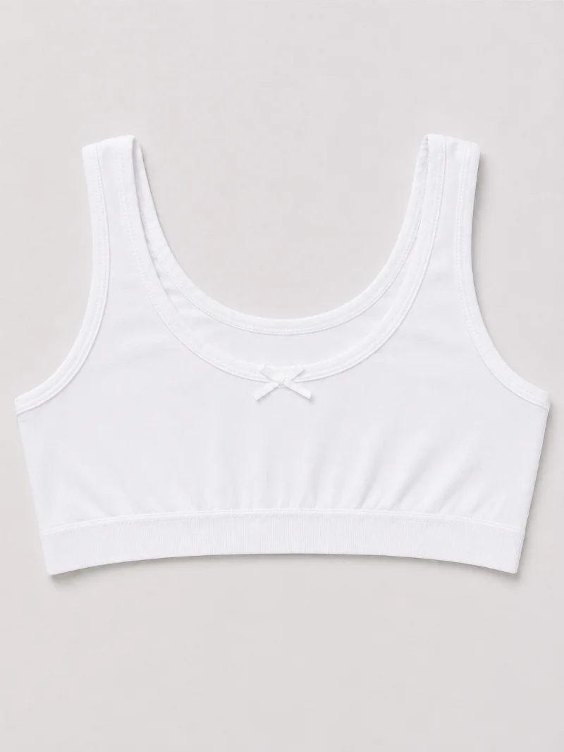 Girls' White Tank Top 4768 by Baykar