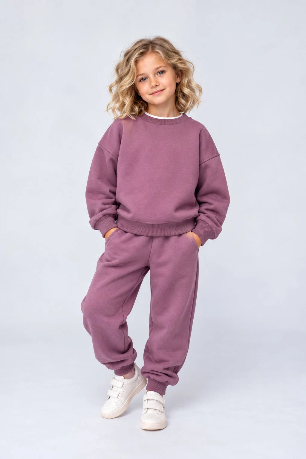Insulated Girls' Sweatshirt in Twilight Orchid 1798 HART