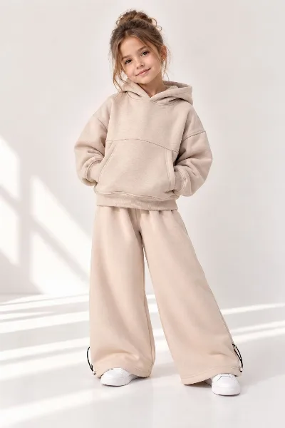 Insulated Light Beige Kangaroo Hoodie HART