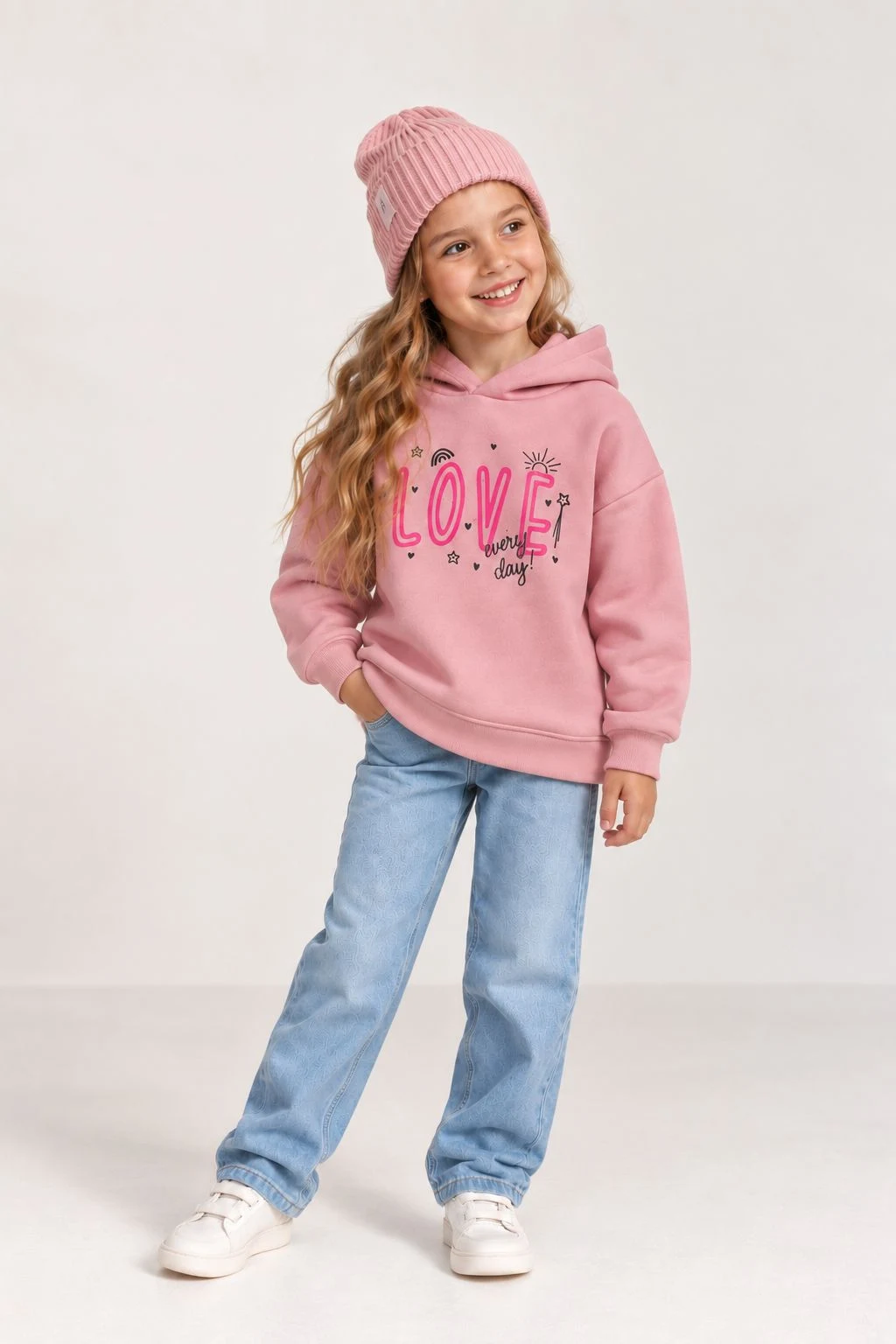 Girls' Insulated LOVE Pink Hoodie 1303 HART