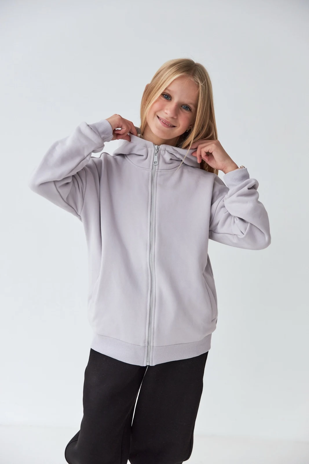 Lavender Zip-Up Hoodie for Girls 2164 BossKids