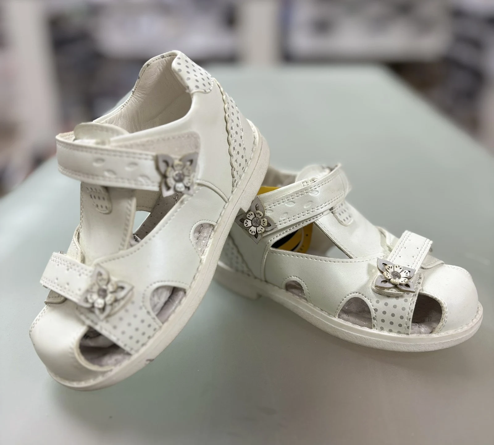 Girls' White Sandals Z225 Clibee