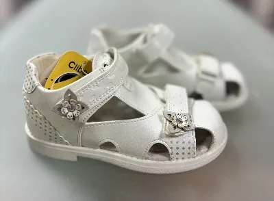 Girls' White Sandals Z225 Clibee