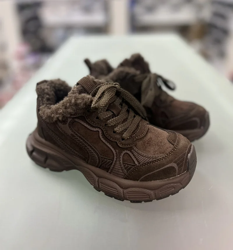 Кросівки для дівчинки коричневі хутро C31141-4 Jong.Golf