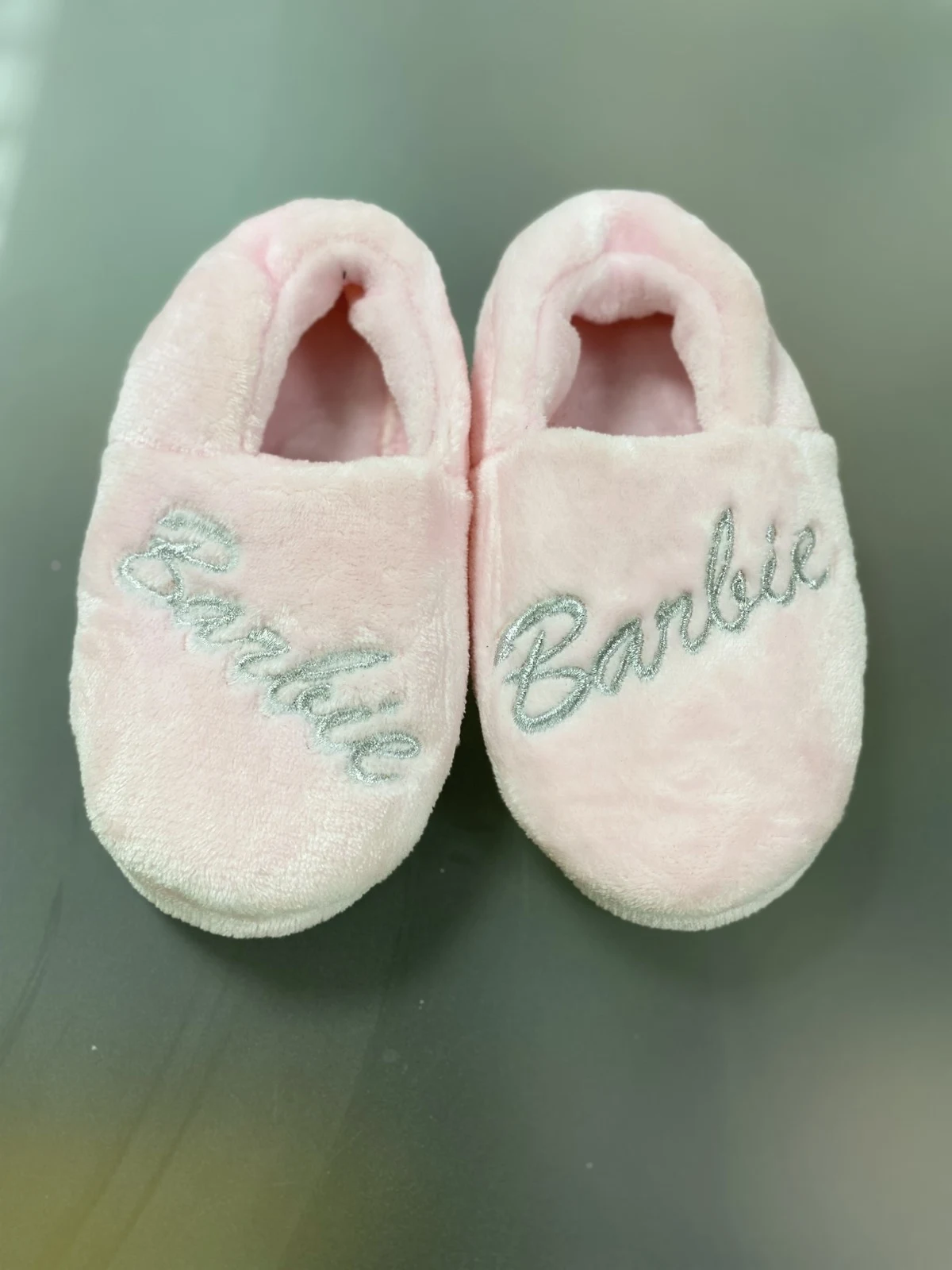 Pink slippers for girls 111-007 Barbie Waldi
