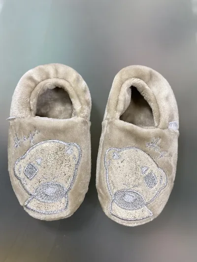 Beige Teddy Bear Slippers 888-020 WALDI