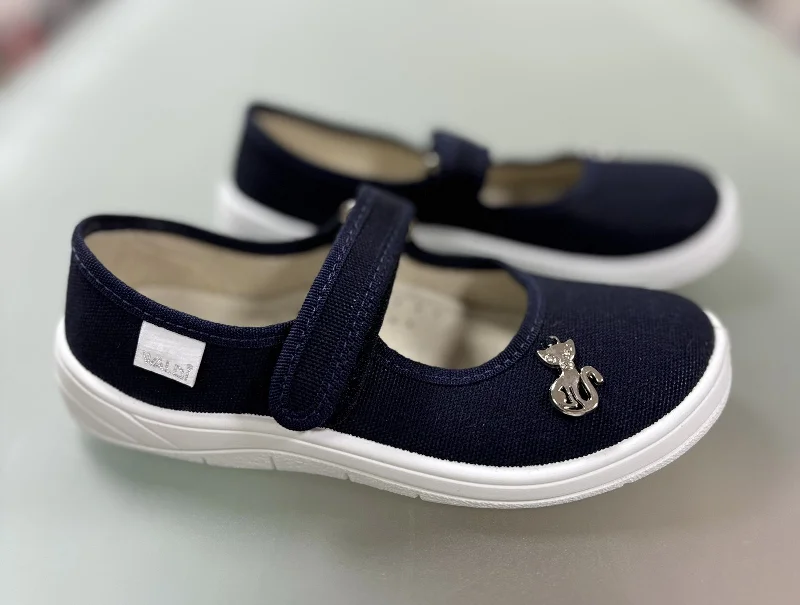 Alina textile slippers for kindergarten, cat design by WALDI
