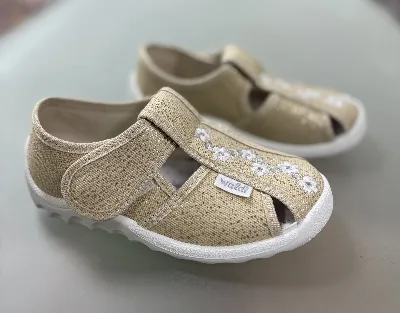 Тапочки для садика Маша золото, Цветы 276-550 WALDI