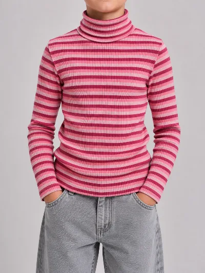Turtleneck 114803 coral stripes SMIL