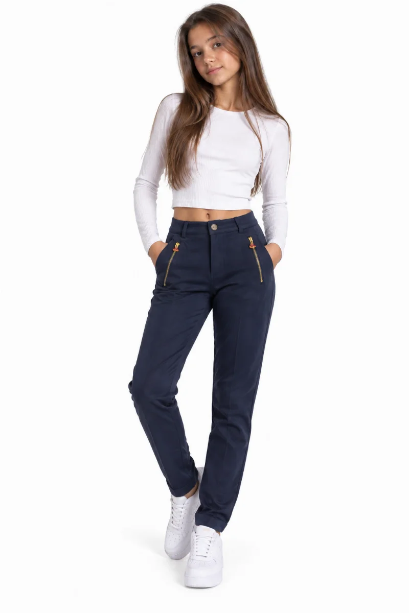 Брюки лосини для дівчинки з кишенями утеплені 2884 ARN JEANS