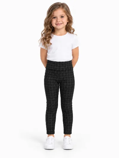 Girls' Insulated Plaid Leggings