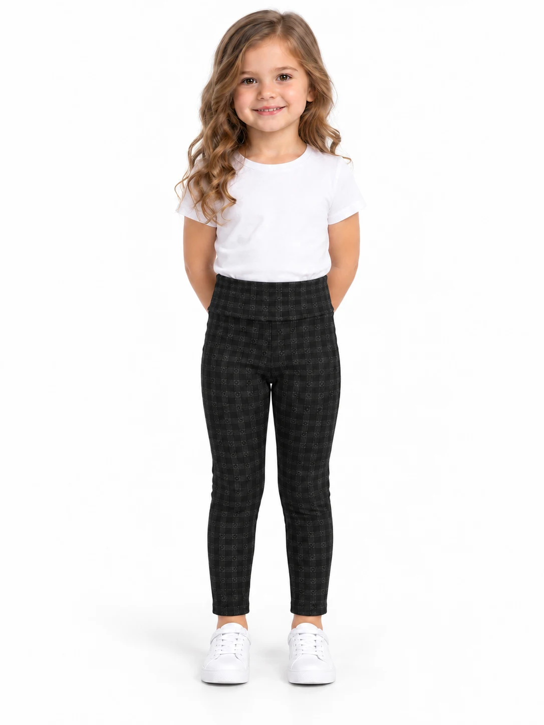 Girls' Insulated Plaid Leggings