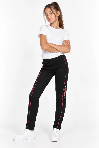 Girls' Insulated Leggings with Red Side Stripes DREAM 84766 GRACE