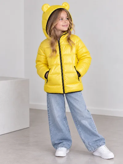 Куртка демісезонна жовта Джейрі КТ-41111 Suzie