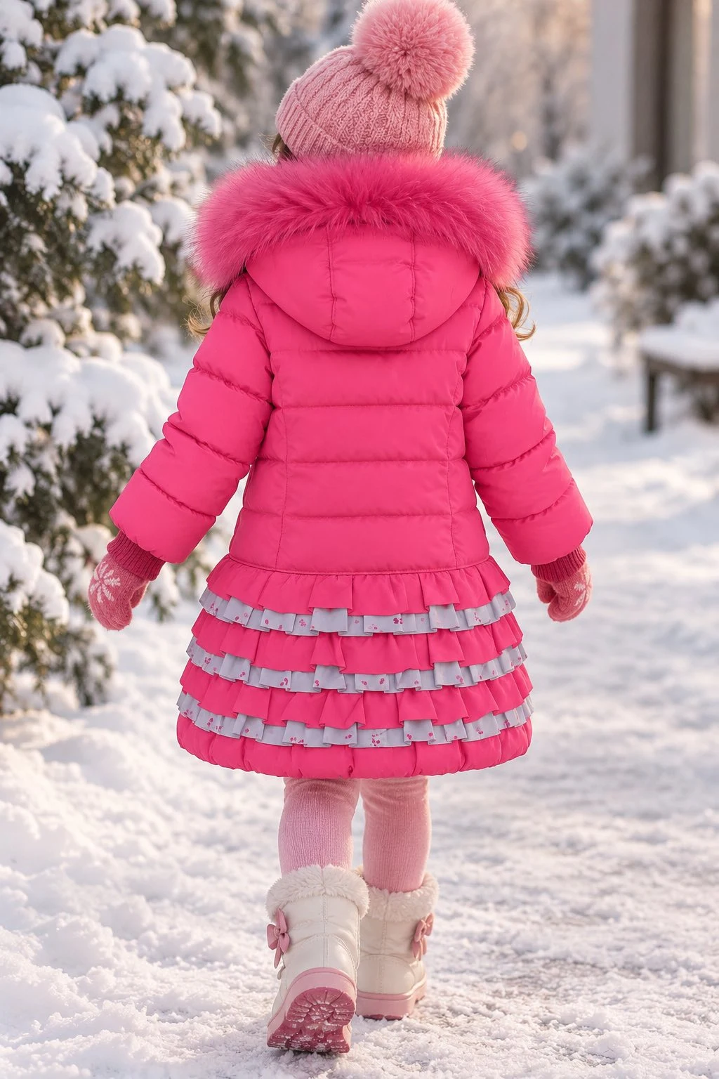 Girls' Winter Coat, Pink art. 960 Modniashka