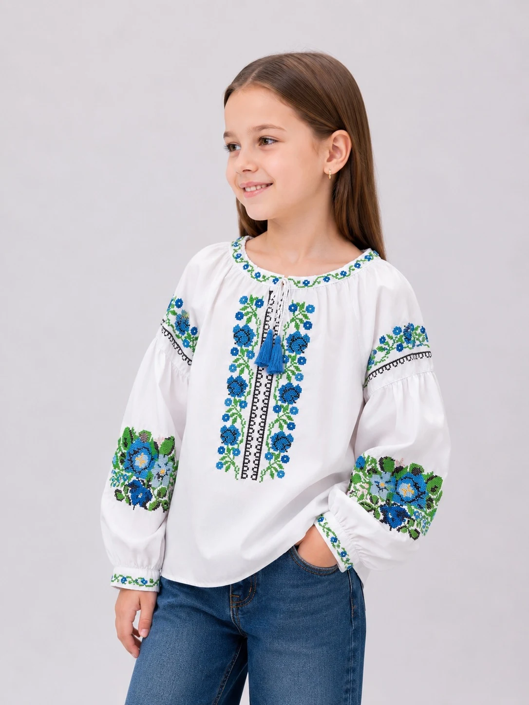 Cornflower Embroidered Shirt Ukraine