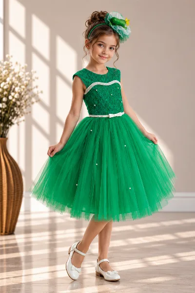 Girls' Cucumber Fancy Dress Costume