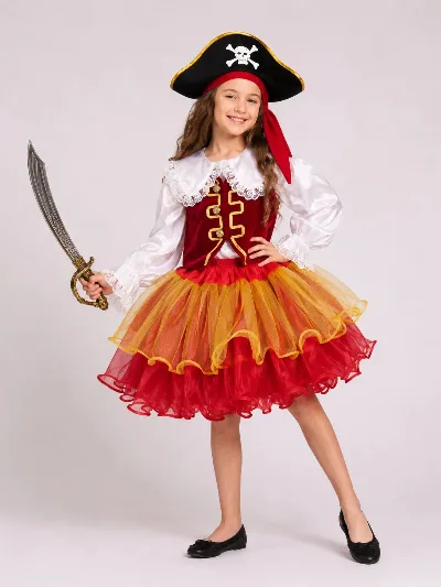 Girls' Pirate Costume No. 8 with Skirt