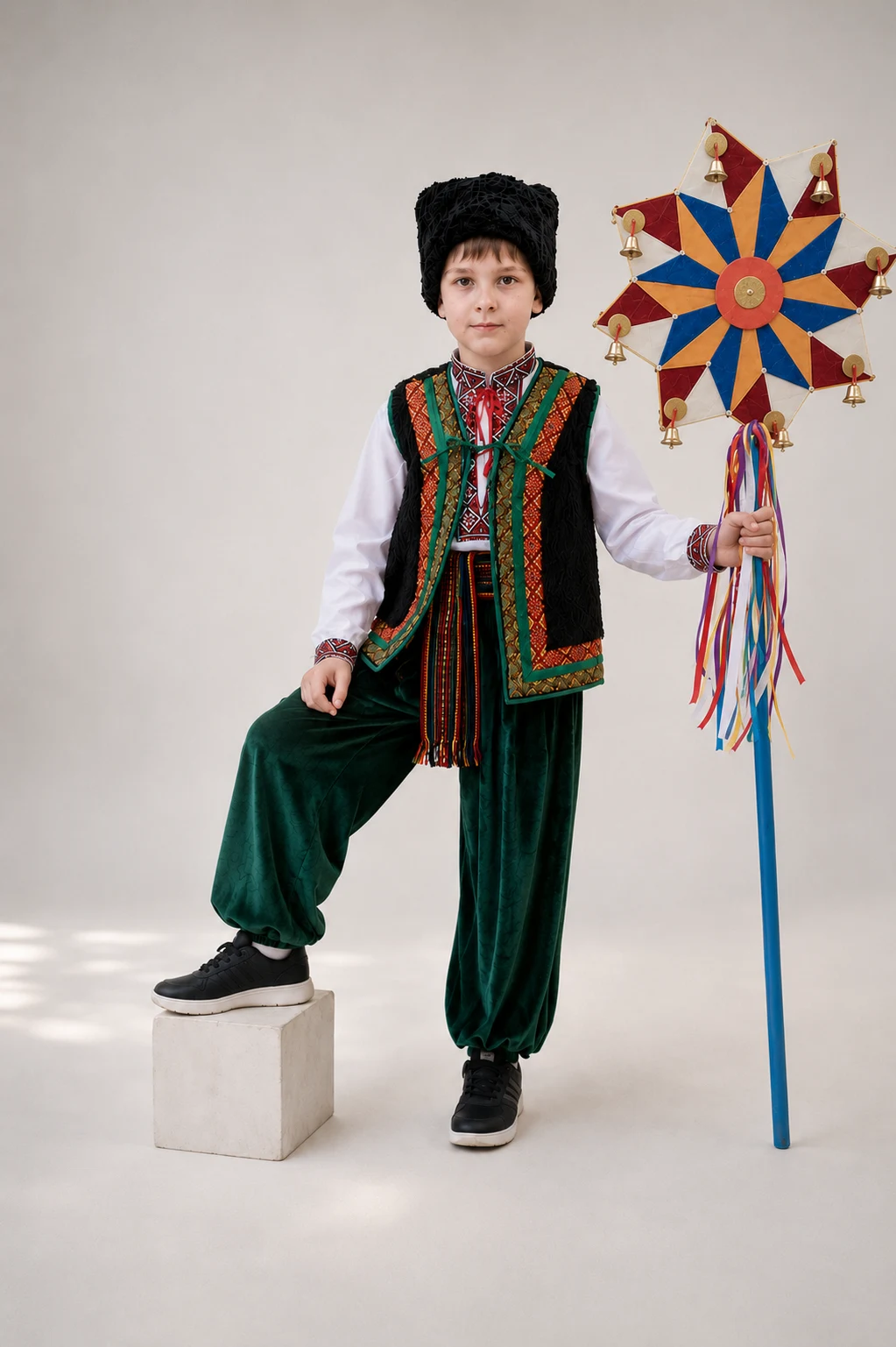 Costume Hutsul Kolyadnik Bogdan green