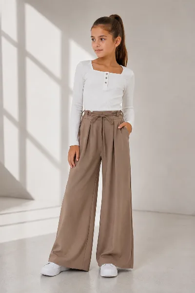 Брюки для дівчинки латте 9745 Madlen