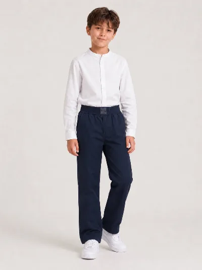 Брюки для мальчика в стиле casual, синие SK31-07 SMILE TIME