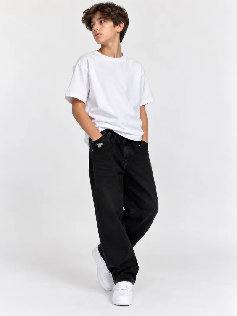 Джинси baggy (баггі) широкі утеплені чорні 262811