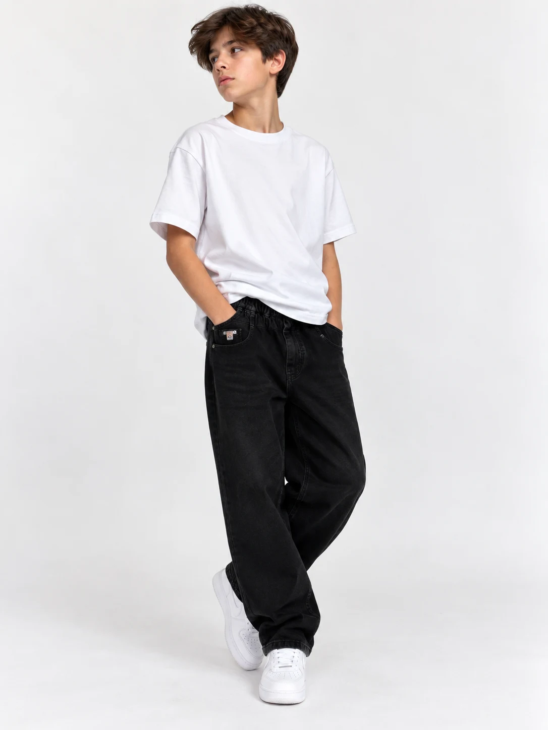 Джинси baggy (баггі) широкі утеплені чорні 262811