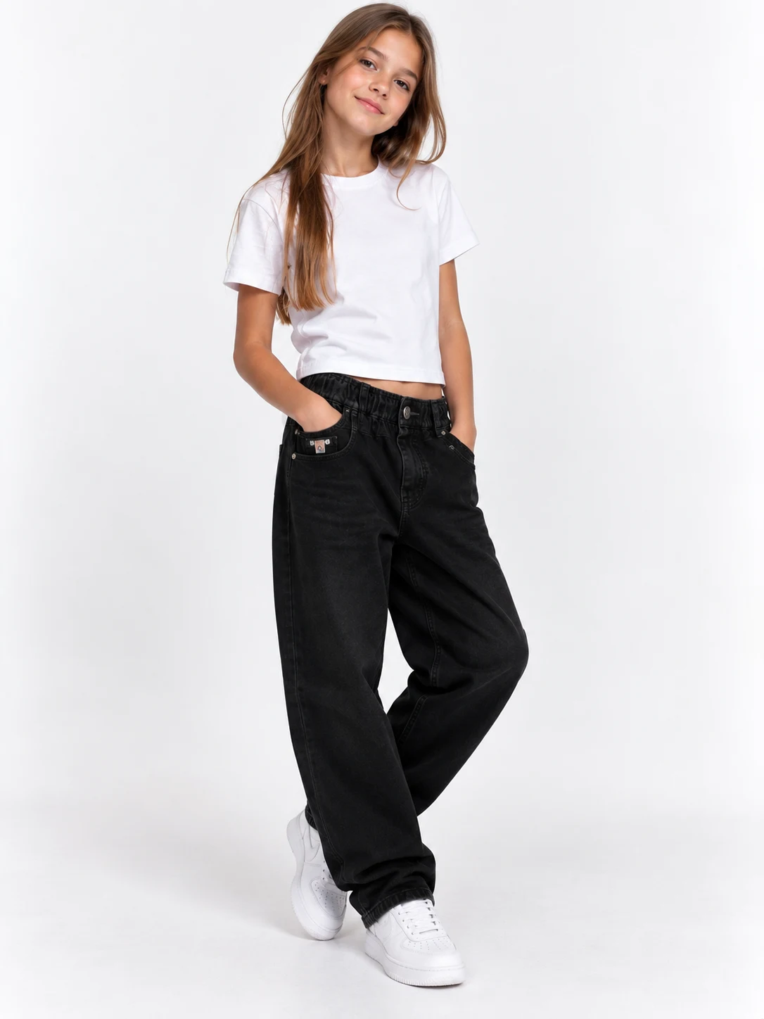 Джинси baggy (баггі) широкі утеплені чорні 262811