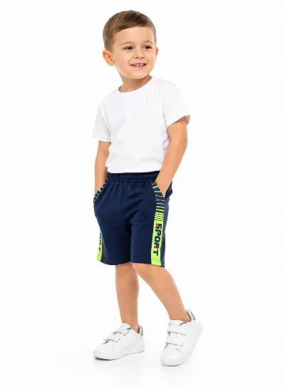Knitted Shorts for Boys 5609 Dark Blue