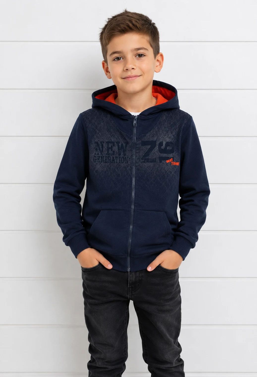 Boys' sports jacket 101 5-41 blue by LA-LA, Ukraine