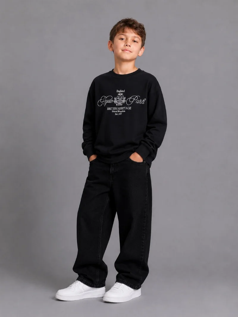 Black sweatshirt for boys 5331 Turkey