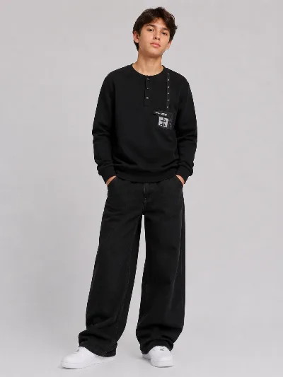 Teenage black oversized sweatshirt NBA1949 Turkey