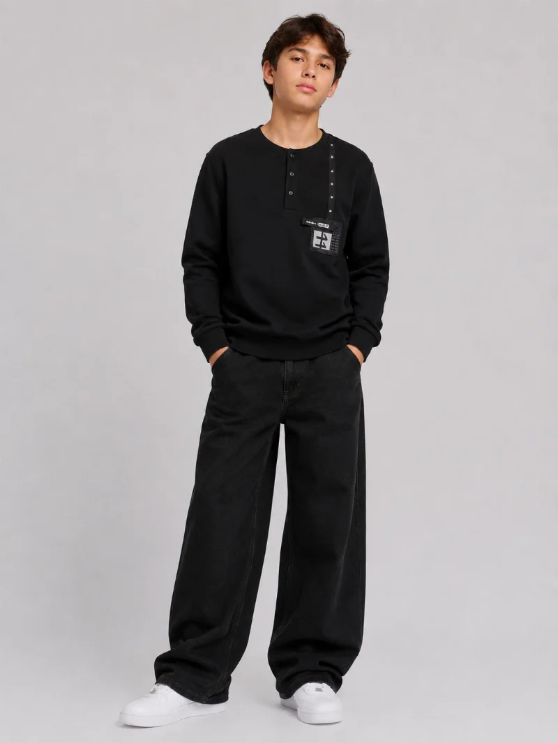 Teenage black oversized sweatshirt NBA1949 Turkey