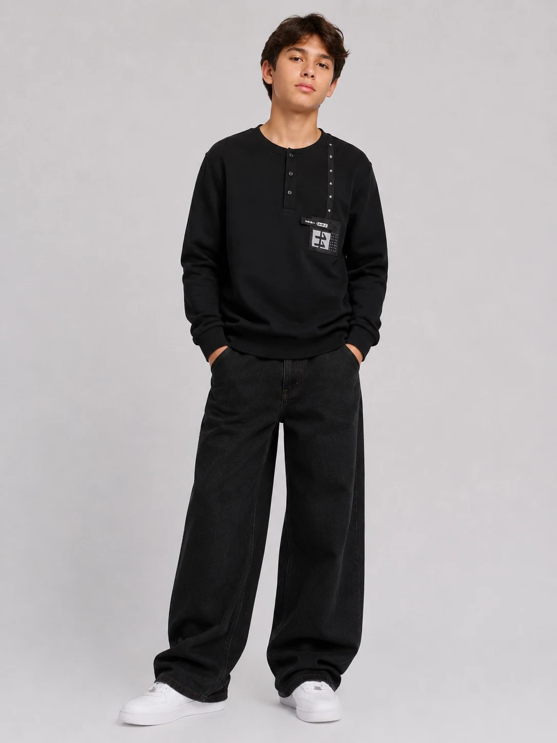Teenage black oversized sweatshirt NBA1949 Turkey