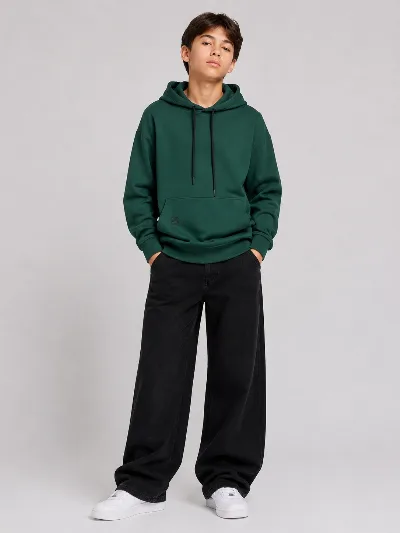 Teen hoodie, green, 6125 Best opt