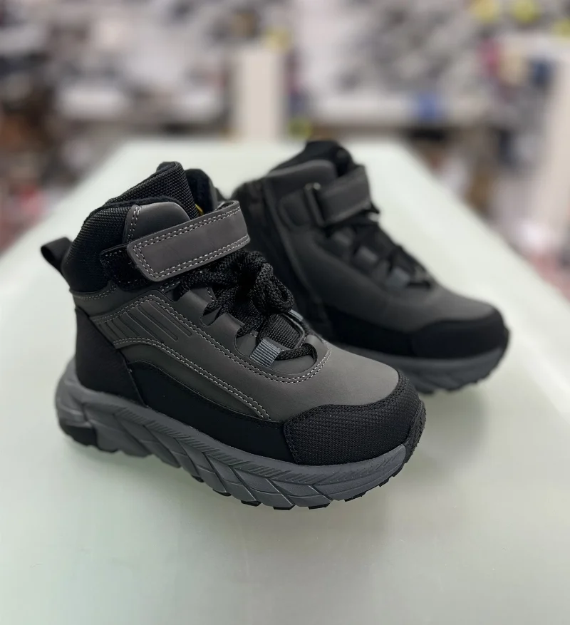 Ботинки для мальчика демисезонные GB91-2 grey/black Clibee