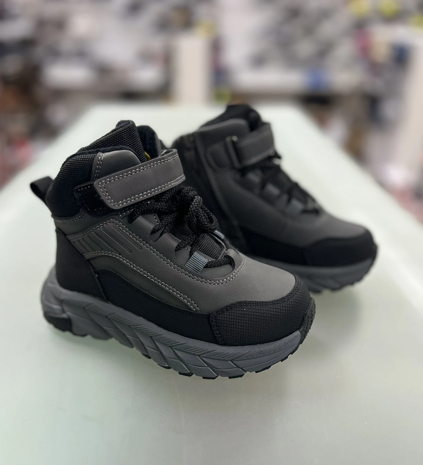 Ботинки для мальчика демисезонные GB91-2 grey/black Clibee