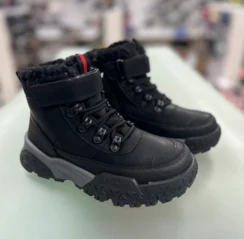 Ботинки для мальчика зимние HC790-1 черные Clibee