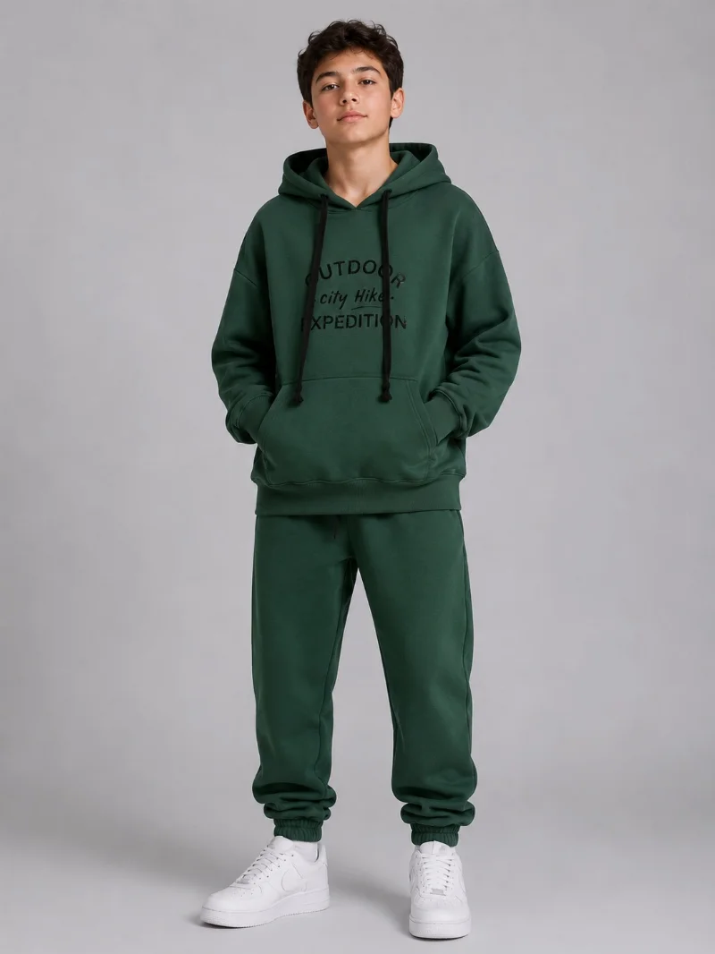Спортивний  костюм для хлопчика зелений  1733 outdoor JakPani