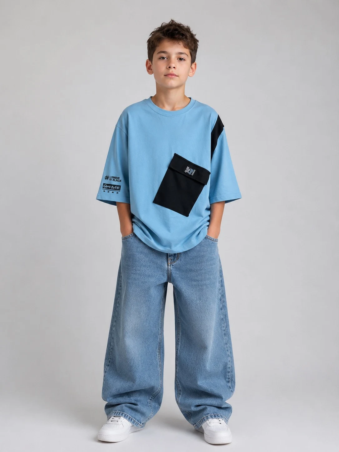 Футболка блакитна для хлопчика 5519 F&Dkids