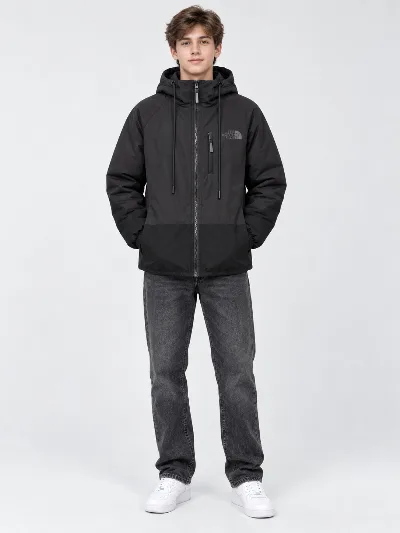 Black transitional jacket for boys 8932 Turkey