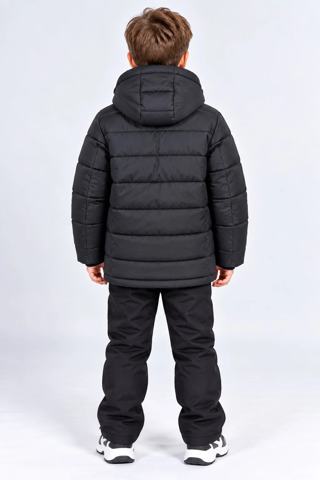 Boys' Euro-winter jacket, black Kangaroo PLeseS