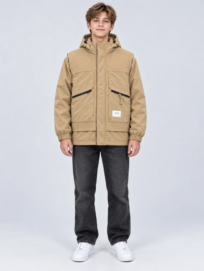 Boys' Camel Demi-Season Jacket P743 (Turkey)