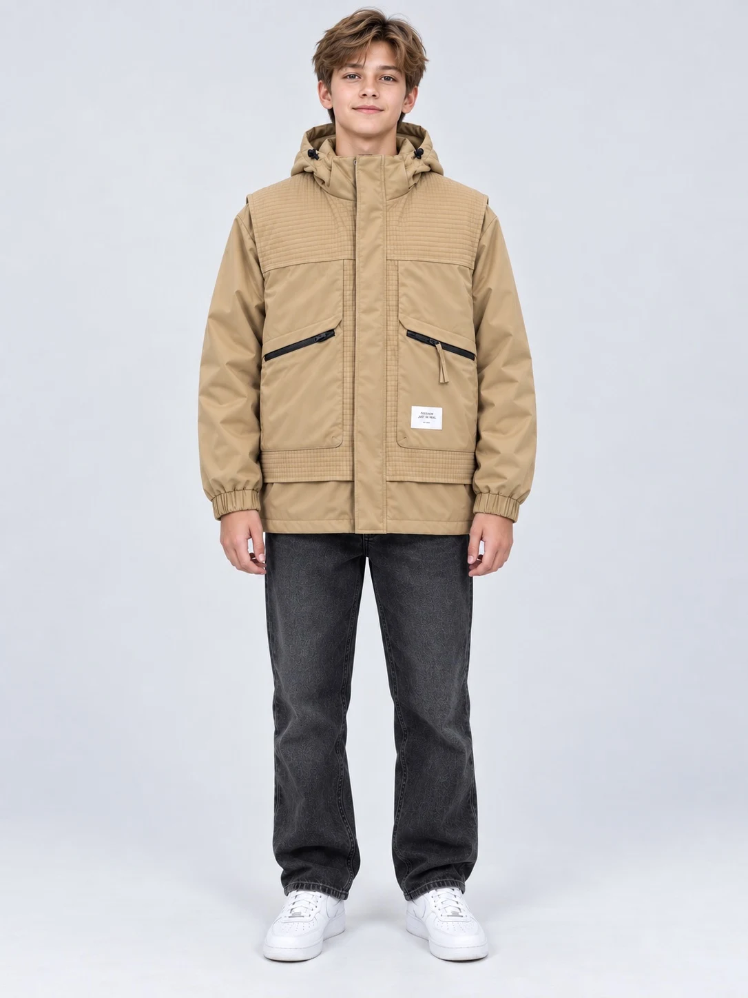 Boys' Camel Demi-Season Jacket P743 (Turkey)