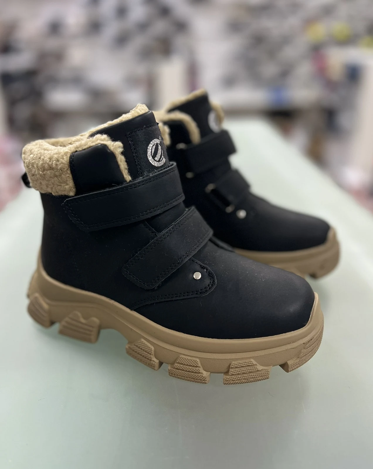 Girls' Euro-winter Boots Beige/Black HC768-2 Apawwa