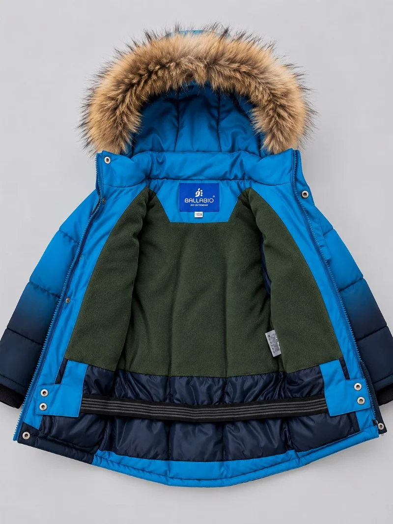 Winter Jacket for Boys, Blue-Turquoise L-144 China