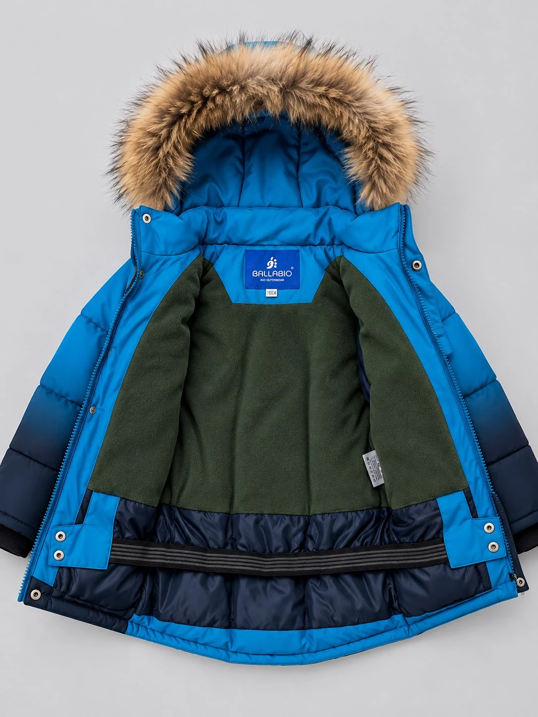 Winter Jacket for Boys, Blue-Turquoise L-144 China